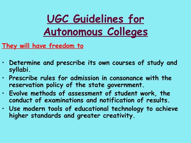 College Autonomy | PPT