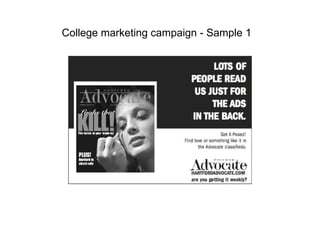 College marketing campaign - Sample 1 