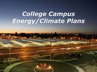 College Campus Energy/Climate Plans 