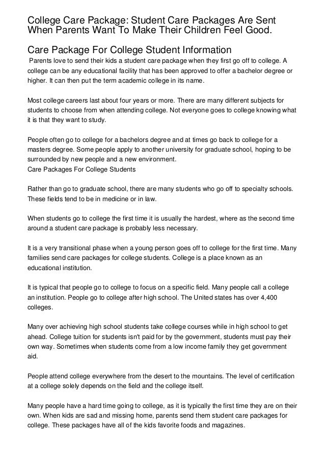 send college care package