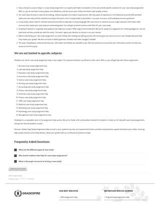 Quality College Case Study Assignment Help – Available Anytime | PDF