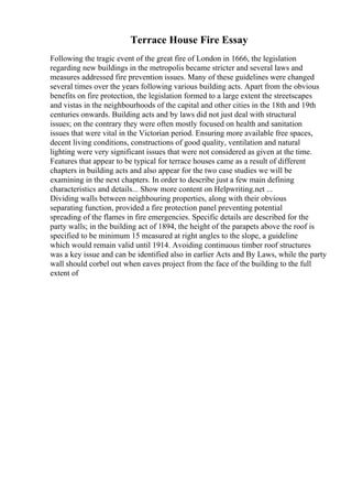 Sample Fire Essay College Descriptive Essay | PDF