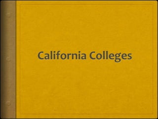 California Colleges 