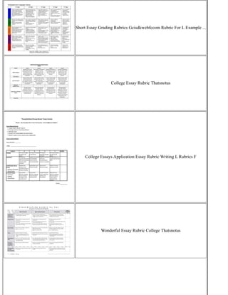 College Essay Rubrics. Online assignment writing service. | PDF