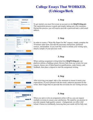 College Essays That WORKED. (UchicagoBerk | PDF