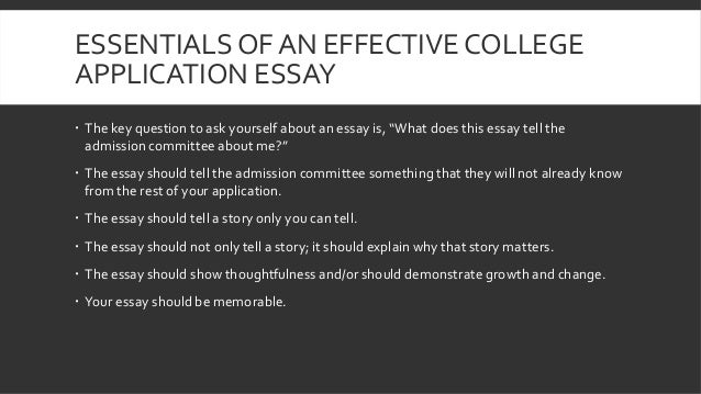 college essay workshop