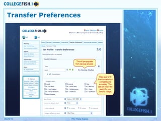 Transfer Preferences 06/25/10 Phi Theta Kappa 