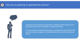 College Interview Questions And Answers 2023 | PPTX