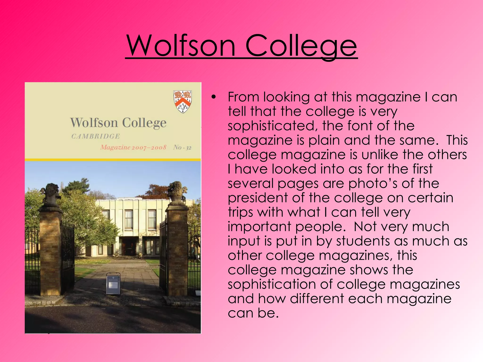 College Magazine Research PPT 2022