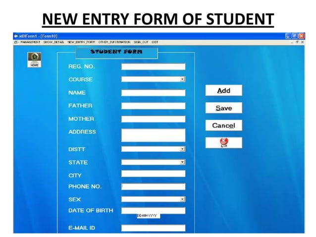 College management system ppt