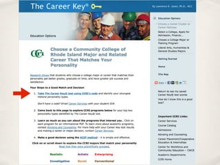 College match up! career key service
