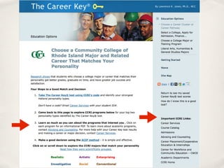 College match up! career key service