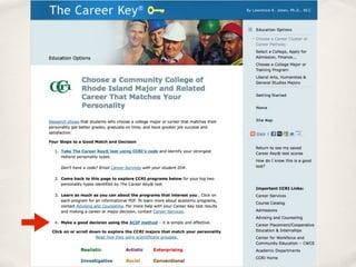 College match up! career key service