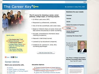 College match up! career key service