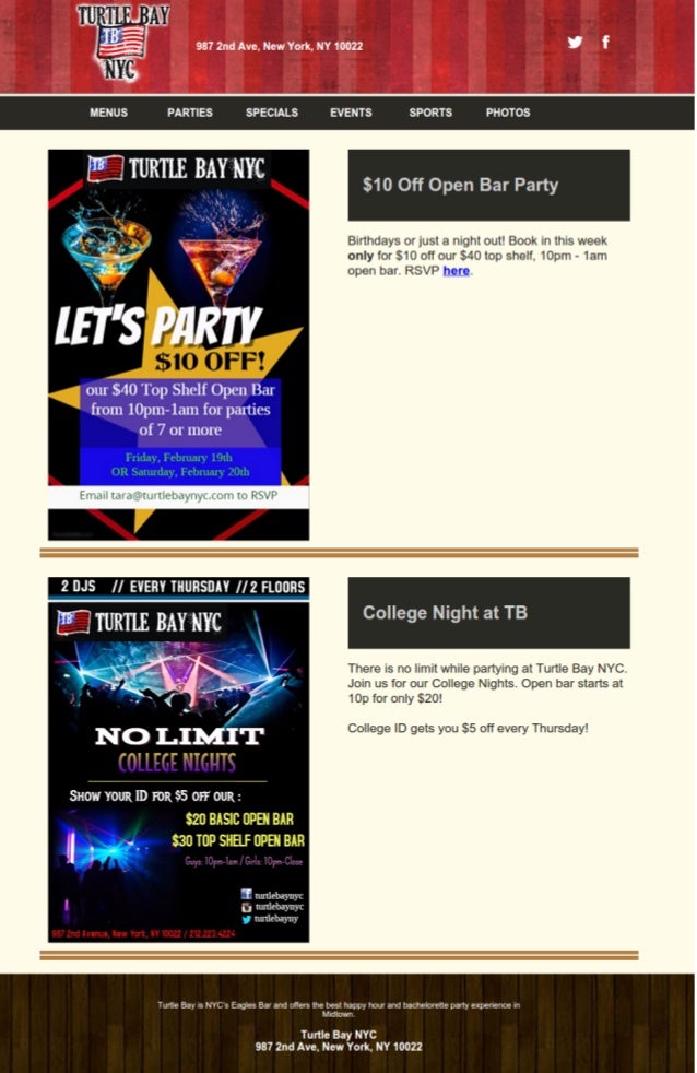 College Night And Open Bar Party In Nyc