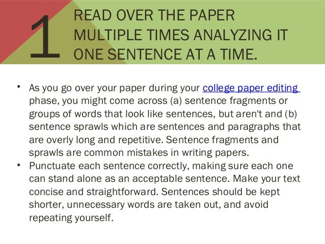 Editing services college papers