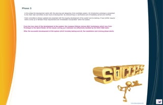 Phase 3

 In this phase the development starts with the planning and designing of the candidate system. An introductory prototype is presented
 to the client side committee at each level of development. Ay shortcomings or clarifications are immediately served and rectified.

 Client committee is always updated and presented with the ongoing development of the system and its working. If any further require-
 ments comes up in between those requirements are immediately incorporated within the system.




 From the very start of the development of the system, the company follows various SDLC techniques which vary from
 Prototype to the Spiral Model. All the issues coming up in between are effectively handled by the DUCC R&D team.

 After the successful development of the system which includes testing and all, the installation and training phase starts.




                                                                                                                                        www.duccsystems.com
 