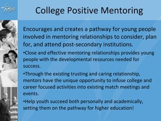 College Positive Mentoring Toolkit | PPT