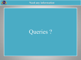 Queries ?
Need any information
 