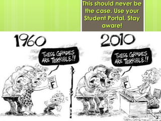 This should never be the case. Use your Student Portal. Stay aware! 