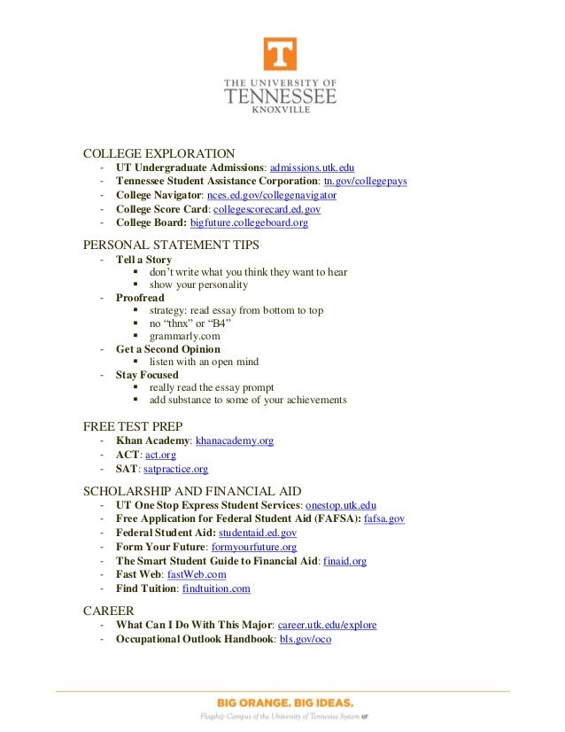 College Resource One Sheet