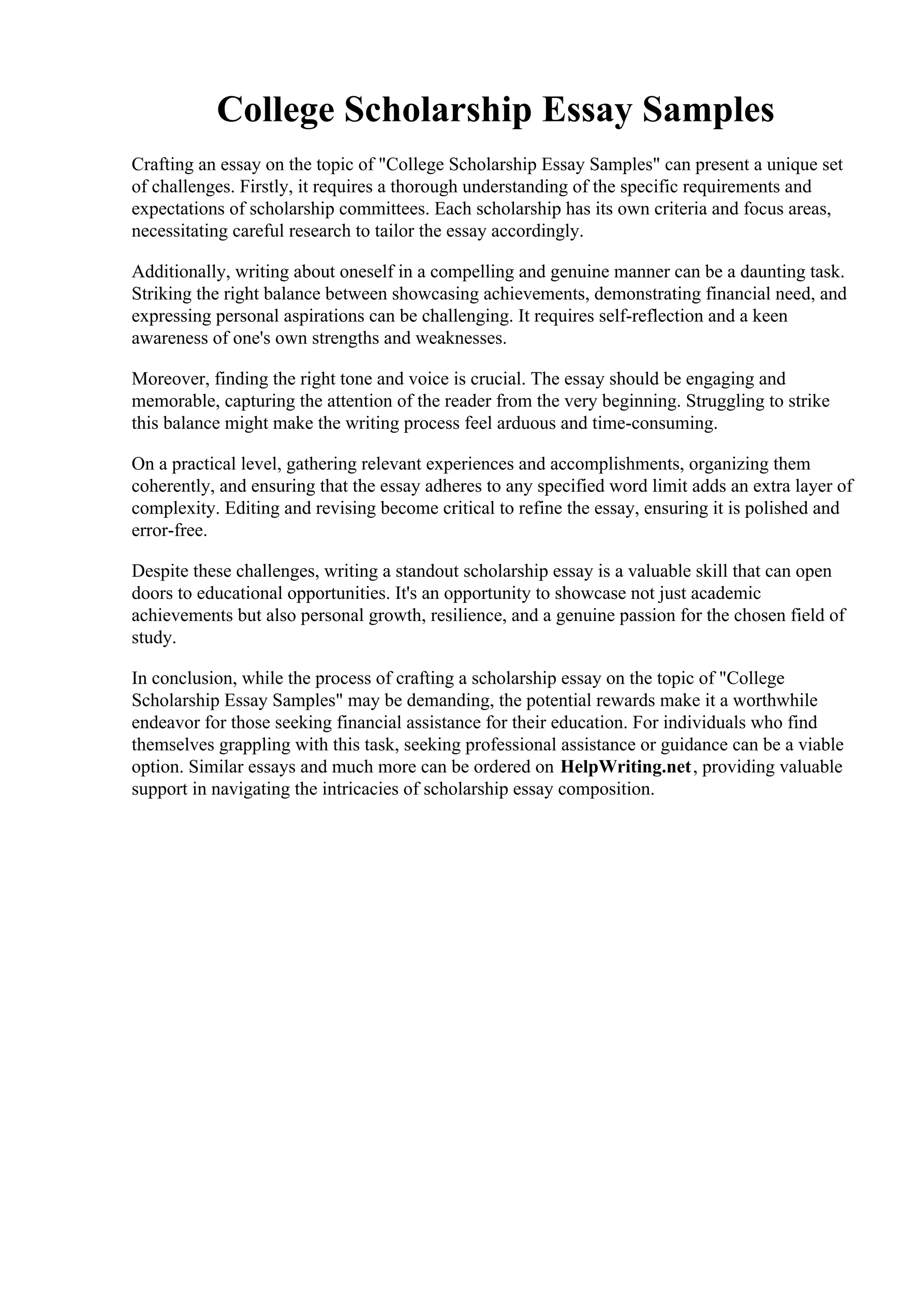 College Scholarship Essay Samples.pdf