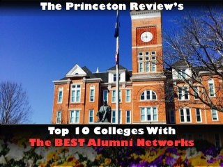 The Princeton Review’s
Top 10 Colleges With
The BEST Alumni Networks
 