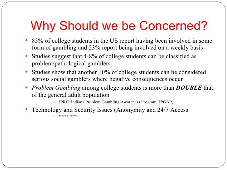 Problem and pathological gambling among college students