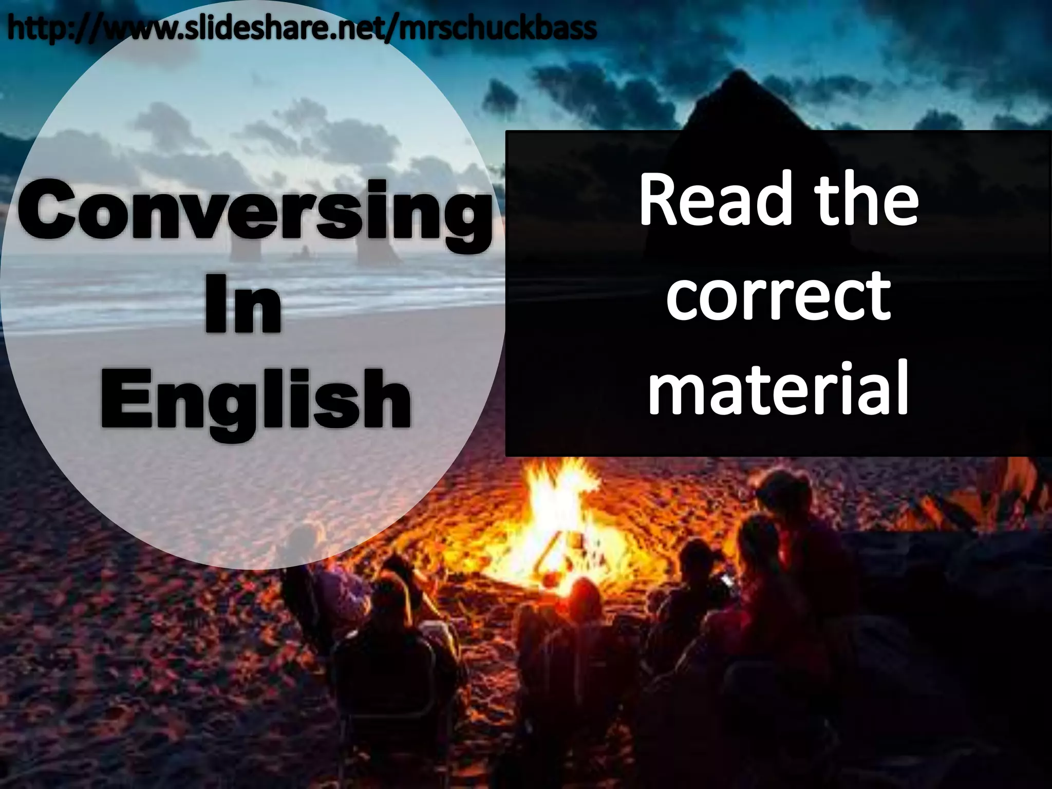 Conversational English (ACTIVITY)