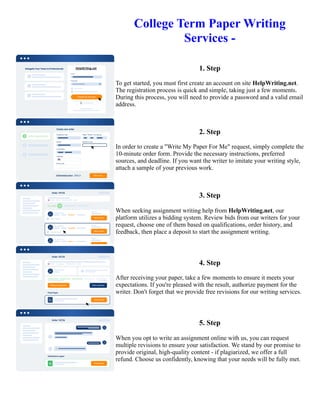 Term Writing Service College Term Paper Writing Services - | PDF