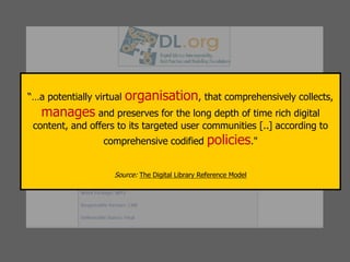 Introduction to digital libraries - definitions, examples, concepts and ...
