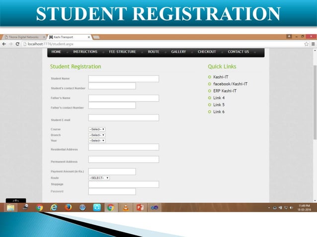 College transport management system | PPT