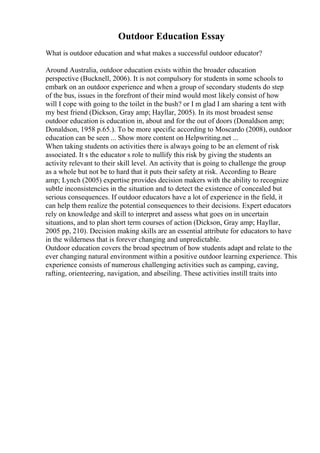 College Writing Sample Essay | PDF