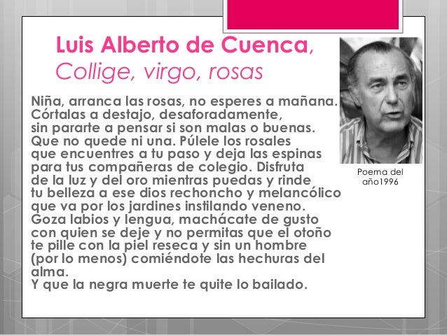 Resultado de imagen de COLLIGE VIRGO ROSAS AUSONIO