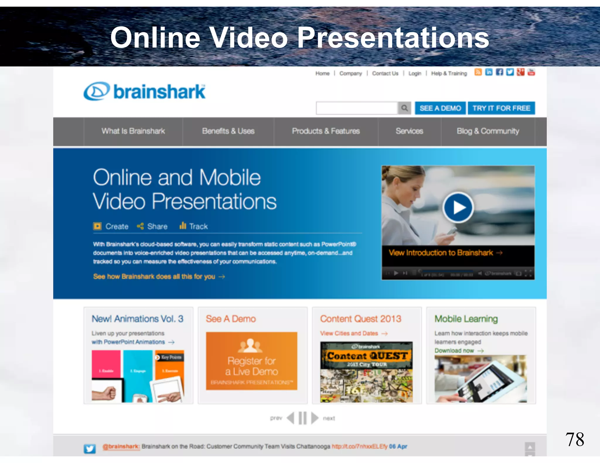 Online Video Presentations

!78

 