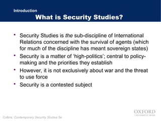 Chapter 1: What is Security Studies? by Alan Collins | PPT