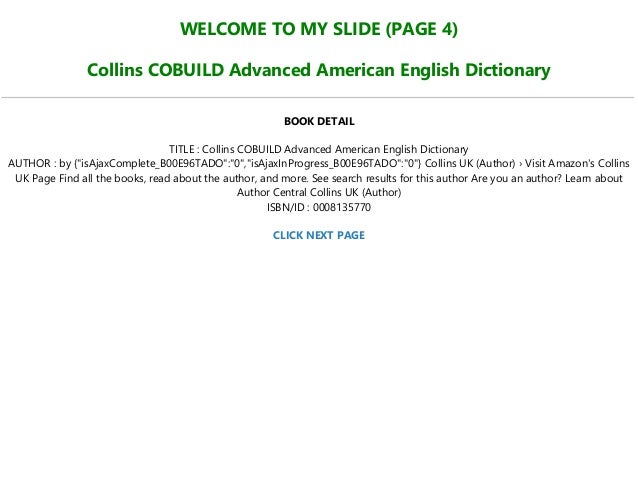 Download Pdf Collins Cobuild Advanced American English Dictionary Fu