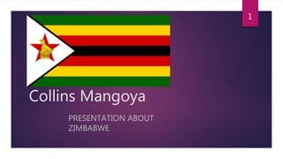 Collins Mangoya
PRESENTATION ABOUT
ZIMBABWE
1
 