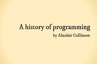 A history of programming | PPT image.