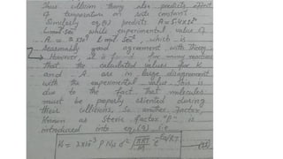 Collision theory and transition state theory | PDF