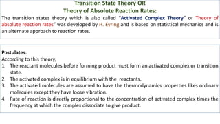 Collision theory and transition state theory | PDF