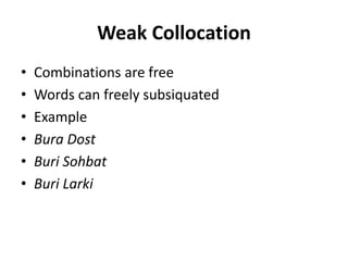 Strong Weak Collocation Collocation | PPTX