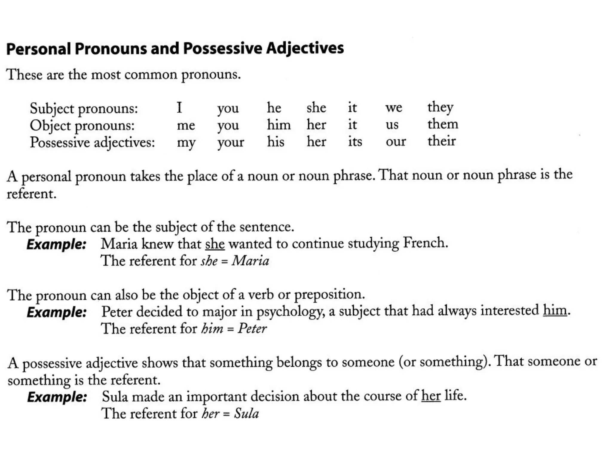 Collocation used in the reading text for students