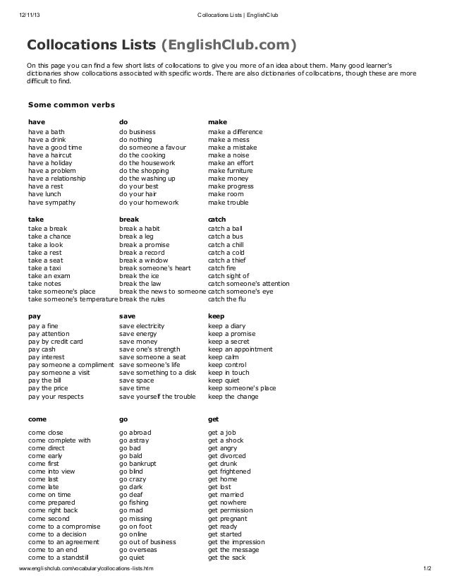FCE vocabulary list pdf