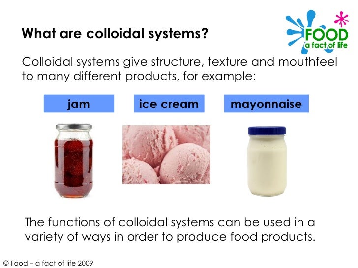Colloidal system in food