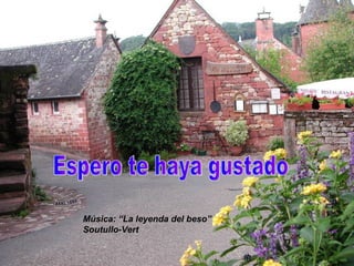 El hombre que no ha
amado apasionadamente
  ignora la mitad más
  hermosa de su vida.
           (Stendhal)




                    Música: “La leyenda del beso”
                    Soutullo-Vert

  Francisco Cañizares Resines              Música: “La leyenda del beso” Soutullo-Vert
 