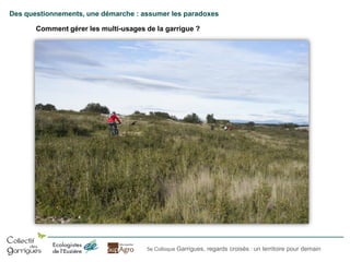 Des questionnements, une démarche : assumer les paradoxes

Comment gérer les multi-usages de la garrigue ?

5e Colloque Garrigues, regards croisés : un territoire pour demain

 