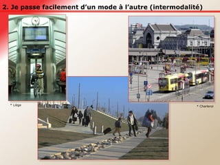 2. Je passe facilement d’un mode à l’autre (intermodalité) * Charleroi * Liège 