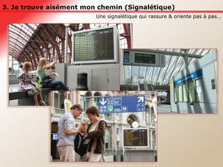 3. Je trouve aisément mon chemin (Signalétique) Une signalétique qui rassure & oriente pas à pas… 
