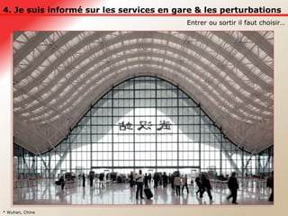 4. Je suis informé sur les services en gare & les perturbations Entrer ou sortir il faut choisir… * Wuhan, Chine 